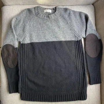 Soglia 엘보 패치 포함 스웨터 투톤 컬러 M 사이즈