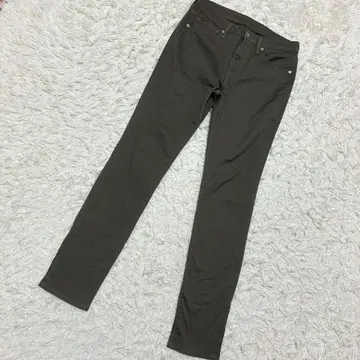 지유 고품질 하이웨스트 스키니 팬츠 스트레치 미 실루엣 카키