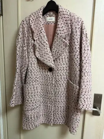 snidel 트위드풍 코트 F 사이즈 핑크 계열