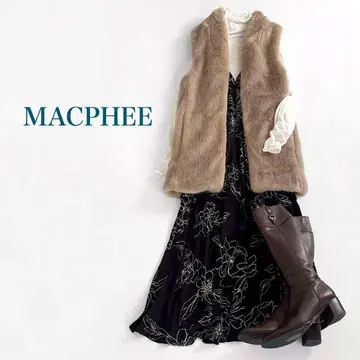 MACPHEE 퍼 베스트 베이지 투모로우랜드