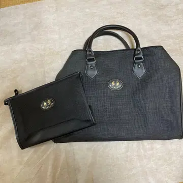 블랙 보스턴 백과 파우치 세트