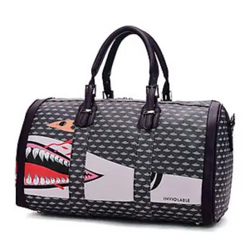 상어 패턴 보스턴 백 2WAY 숄더 포함 개성파