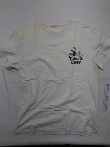 타미힐피거 진스 프린트T셔츠 화이트 계열 남성용 XL