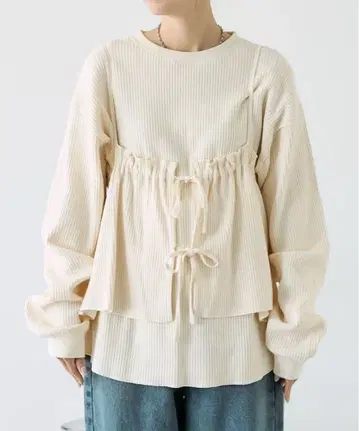 프릭스스토어 와플 롱 T 뷔스티에 세트