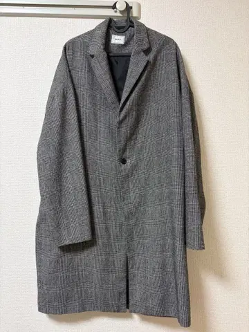 WHO'S WHO gallery 롱 체스터 코트 체크 무늬