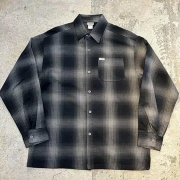 새상품 Cal Top 칼탑 옴브레 체크 셔츠 M 블랙 USA제