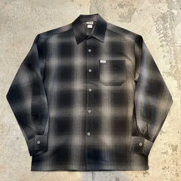 새상품 Cal Top 칼탑 옴브레 체크 셔츠 S 블랙 USA제