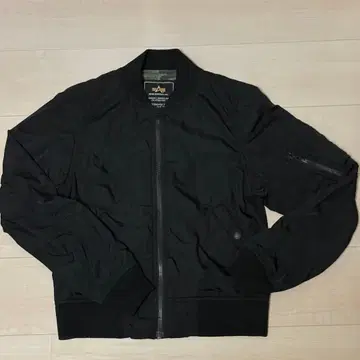 ALPHA INDUSTRIES 블랙 MA-1 자켓 카모 패턴 M 사이즈