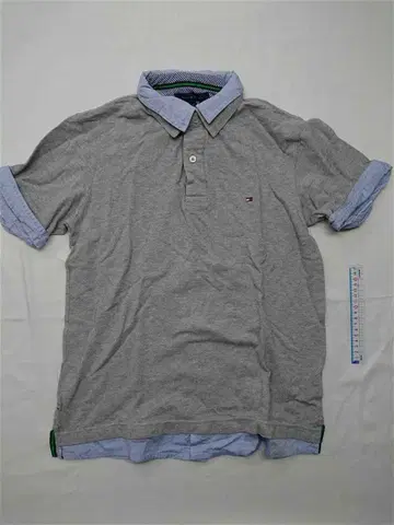 타미힐피거 슬림핏 피케 셔츠 그레이 계열 XL 남성용