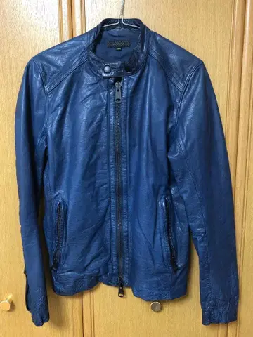 나노 유니버스 싱글 라이더 블루 네이비 가죽 M