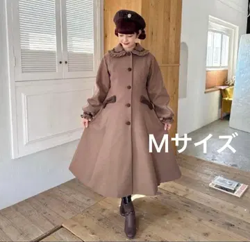 브라운 롱 코트 시마무라 아오키 미사코 M