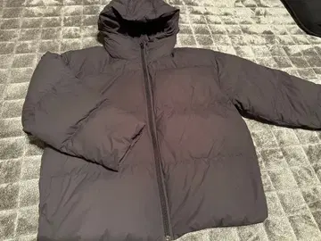 무인양품 후드 부착 다운 자켓 [ S-M ] 그레이