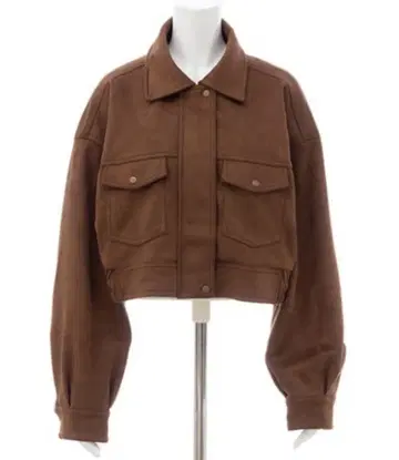 브라운 크롭 자켓