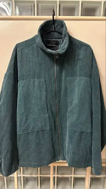 코듀로이 집업 자켓 그린 계열