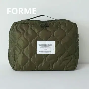 FORME 히가시하라 아키 퀼팅 트래블 파우치 medium 카키