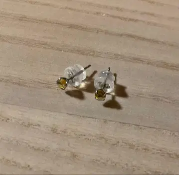 K14 화이트 골드 귀걸이