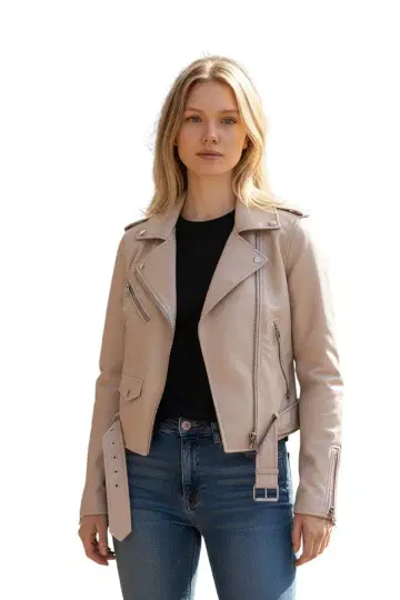 e489 새상품급 ZARA 자라 라이더 자켓 인조 가죽 벨트 포함