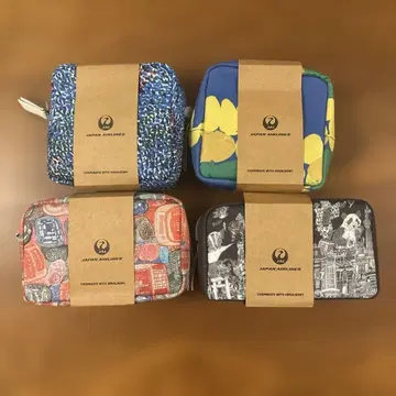JAPAN AIRLINES 트래블 파우치 4개 세트