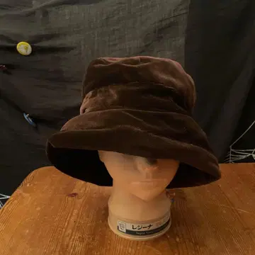 브라운 벨벳 버킷햇