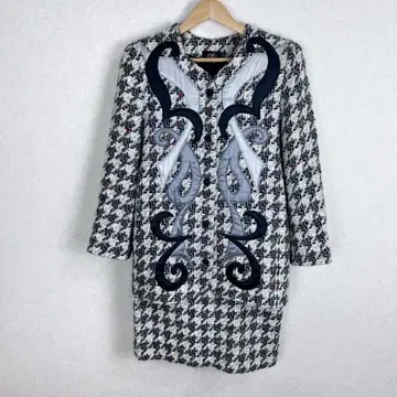 이타리야 수트 포멀 체크 자수 블랙 화이트 11호