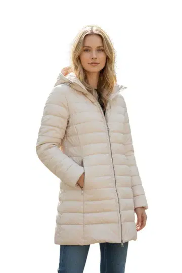 e490 DOCLASSE 경량 후드 부착 다운 자켓