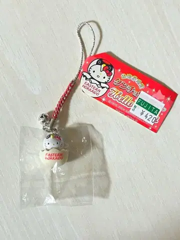 지역 한정 헬로키티 스트랩 홋카이도 한정 두루미 버전