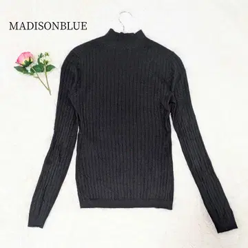 레어 매디슨 블루 HIGH NECK RIB PO CA/SI 캐시미어