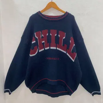 루필리안 CHILL MOMENT 네이비 오버 사이즈 니트 새상품