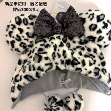 [ 새상품 ] 디즈니 레오파드 무늬 미니 팬캡 2025 화이트 블랙