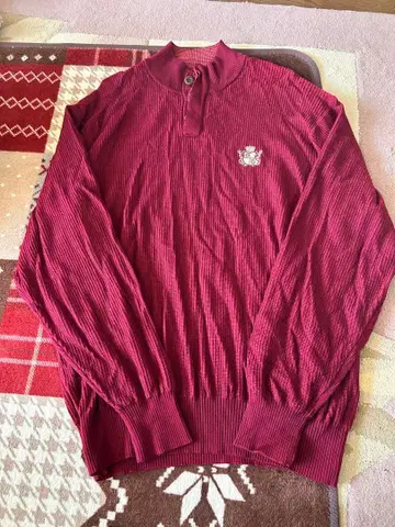 버건디 리브 트레이닝복