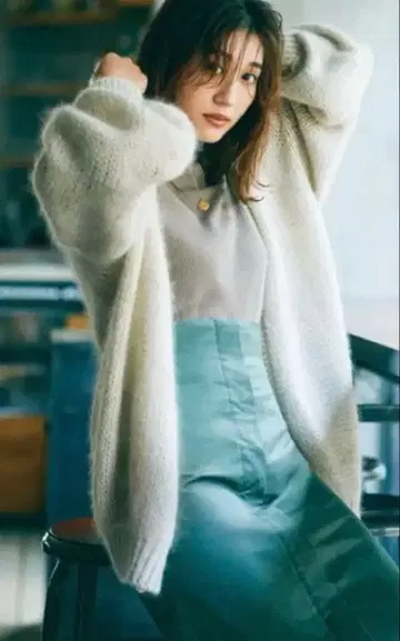 개럴개런트 실크 모헤어 가디건