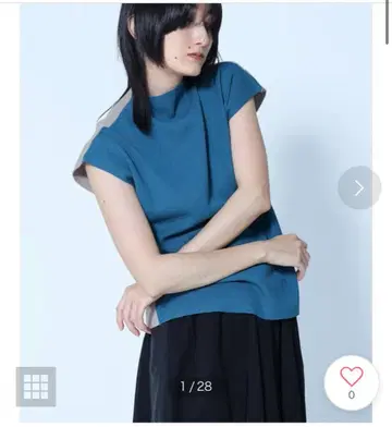 새상품 LASUD 2way 보틀넥 배색 컬러 니트