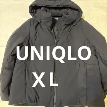 UNIQLO 유니클로 하이브리드 다운 후드티 아우터 XL 블랙
