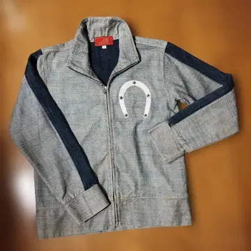 인디언 모토사이클 그레이 데님 자켓 말발굽 자수