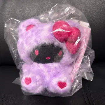 글로벌 워크 라벤더 레오파 블랙 헬로키티 체인 키링