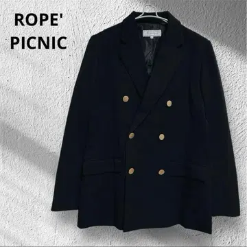 새상품급 로페피크닉 네이비 금장 테일러드 자켓 더블 40 L