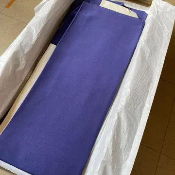 보라색 자수 이로무지 기모노