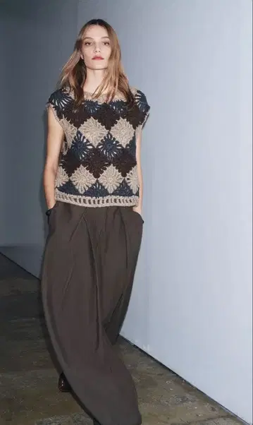 [ 택 포함 새상품 ] ZARA 크로셰 니트 베스트