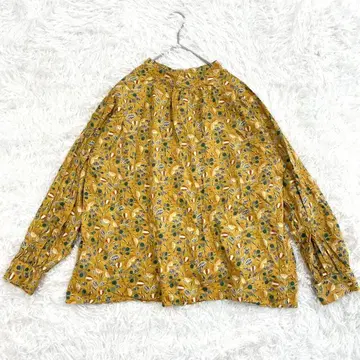 CRAFT STANDARD BOUTIQUE 꽃무늬 긴팔 하이넥 블라우스