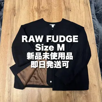 로우퍼지 RAW FUDGE 노카라 프릴 자켓 블랙