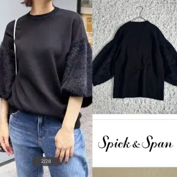 Spick & Span 페더얀 슬리브 니트 벌룬 슬리브