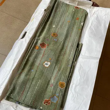 그린 컬러 꽃무늬 기모노