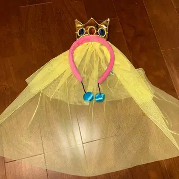 왕관 디자인 피치 공주 머리띠 USJ