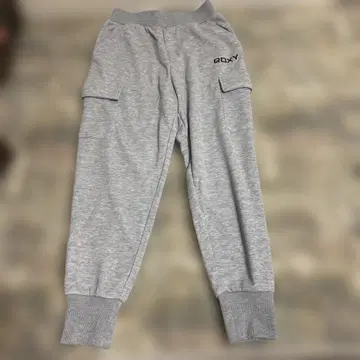 ROXY 그레이 스웨트 팬츠 사이드 포켓 포함 여성용 S 사이즈