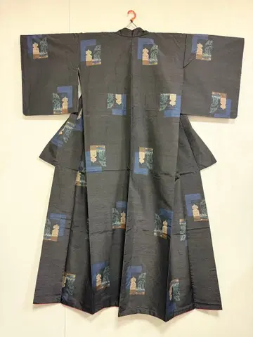 S22 일본 의류 기모노 미사용 새상품급 유키쓰무기 기장 159