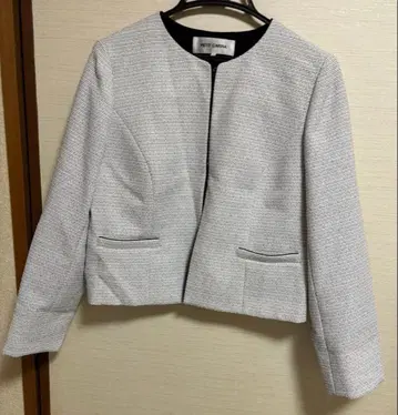 PETIT CARINA 트위드 노카라 자켓 빅 사이즈