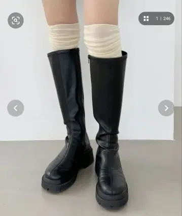 Heather 인힐 스트레치 롱 부츠