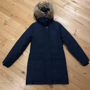 다운 코트 보아 후드 부착