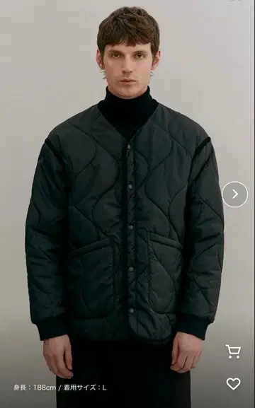 [ 라벤햄 ] 블랙 퀼팅 자켓