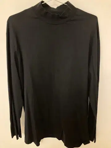 Y-3 블랙 터틀넥 긴팔 티셔츠